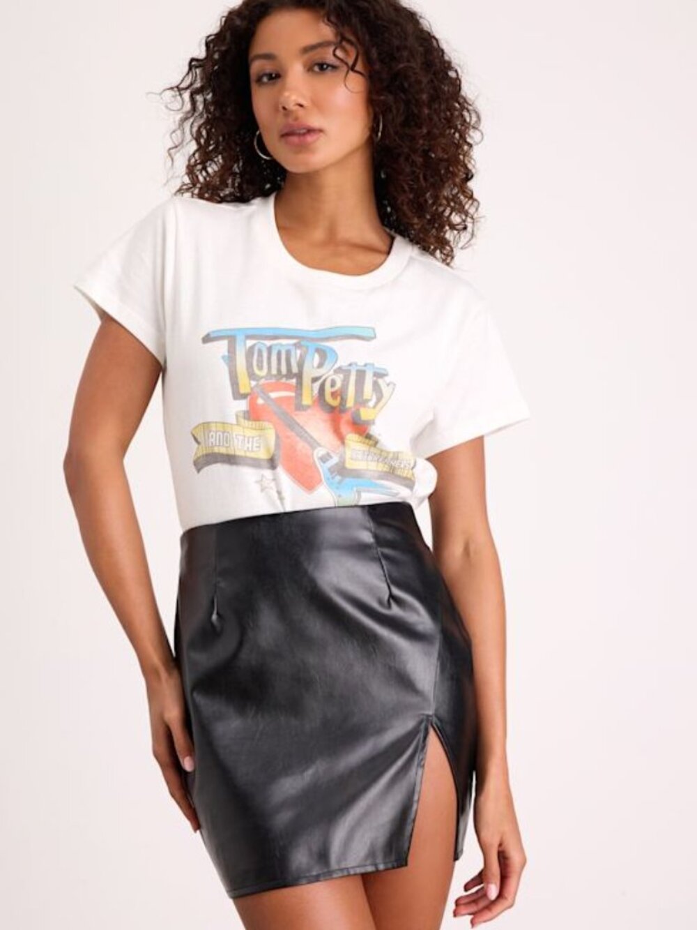 Lulus Walking The Walk Black Vegan Leather Mini Skirt - Size XL